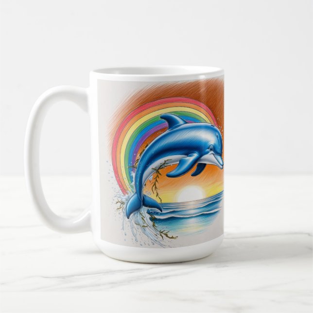 Dolphin Sunset Coffee Mugg (Vänster)