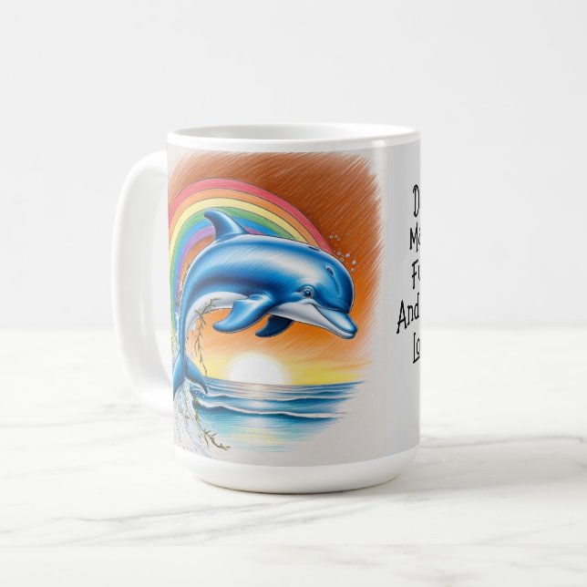 Dolphin Sunset Kaffemugg (Framsida vänster)