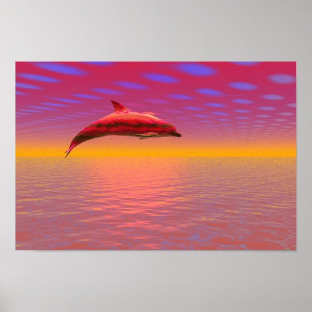 Dolphin Sunset Poster (Framsidan)