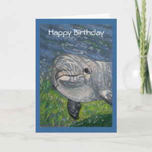 Dolphin Swimming: Coola Boy Birthday Kort