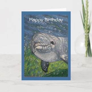 Dolphin Swimming: Coola Boy Birthday Kort