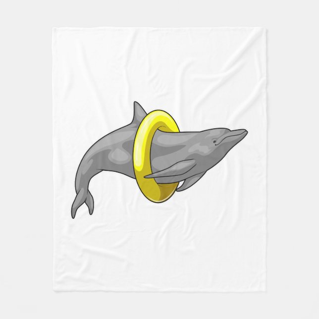 Dolphin Swimming Livbuoy Fleecefilt (Framsidan)
