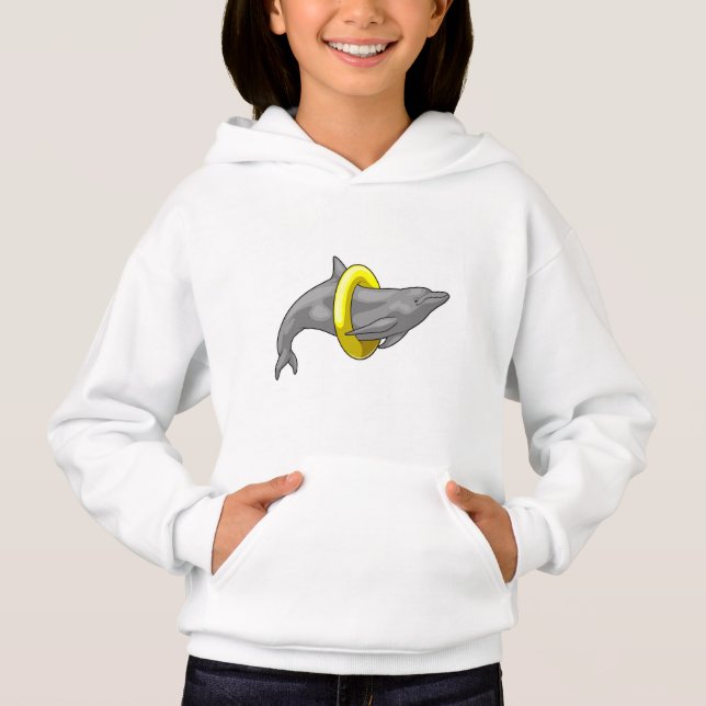 Dolphin Swimming Livbuoy T Shirt (Framsida)