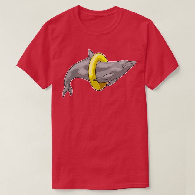 Dolphin Swimming Livbuoy T Shirt (Design framsida)