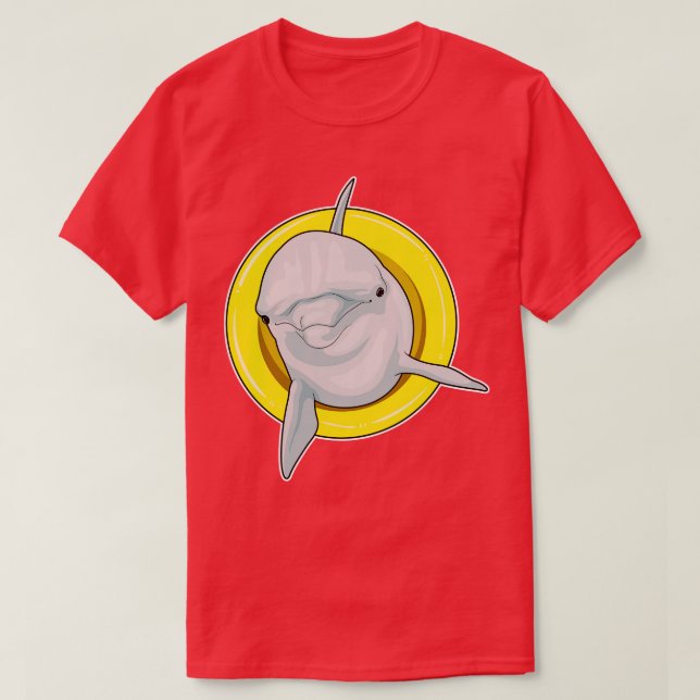 Dolphin Swimming Livbuoy T Shirt (Design framsida)