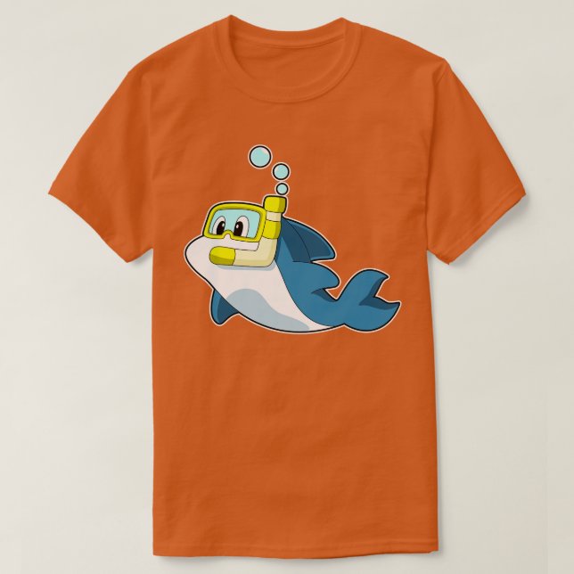 Dolphin Swimming Snorkel T Shirt (Design framsida)