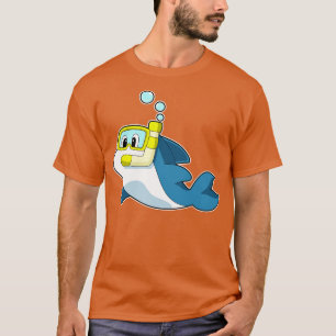 Dolphin Swimming Snorkel T Shirt