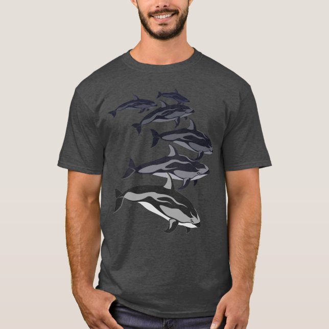 Dolphin T-Shirt Unisex Dolphin Art Shirts (Framsida)