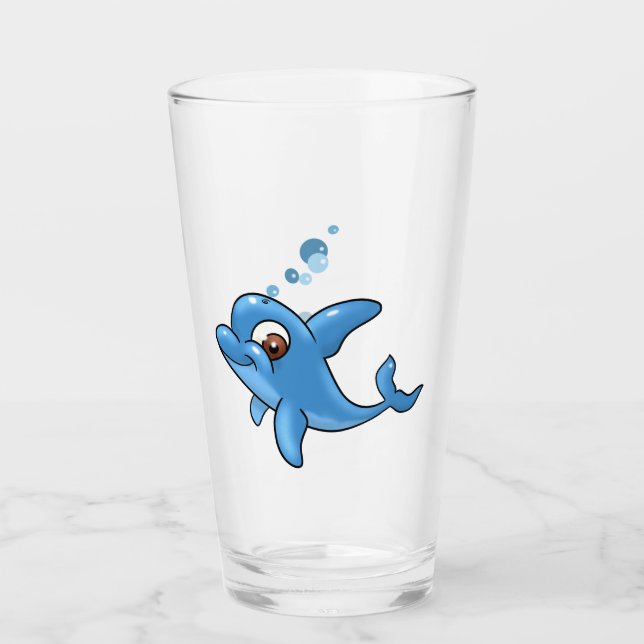 Dolphin-Tecknad Glaskopp (Framsida)