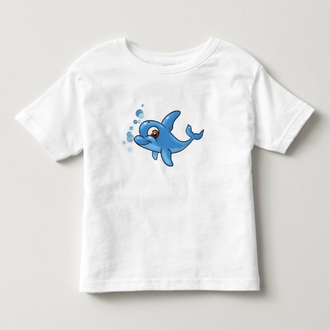 Dolphin-Tecknad T Shirt (Framsida)