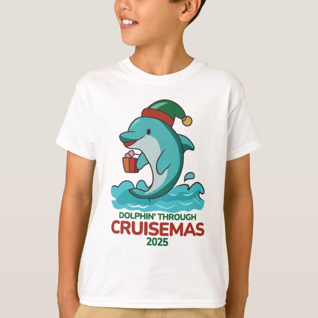 Dolphin’ Through Cruisemas 2025 T Shirt (Framsida)