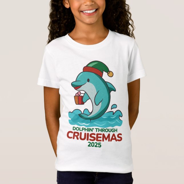 Dolphin’ Through Cruisemas 2025 T Shirt (Framsida)