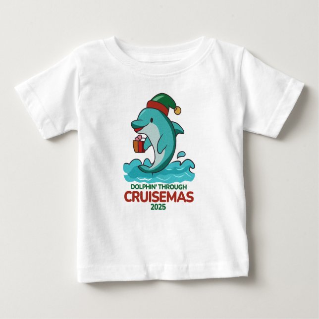 Dolphin’ Through Cruisemas 2025 T Shirt (Framsida)