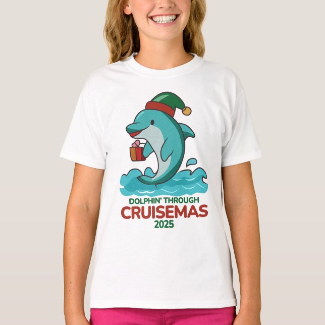 Dolphin’ Through Cruisemas 2025 T Shirt (Framsida)