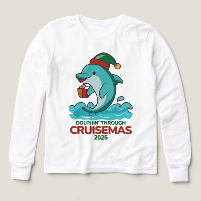 Dolphin’ Through Cruisemas 2025  T Shirt (Design framsida)