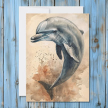 Dolphin Totem Spirit Animal Beteckningskort