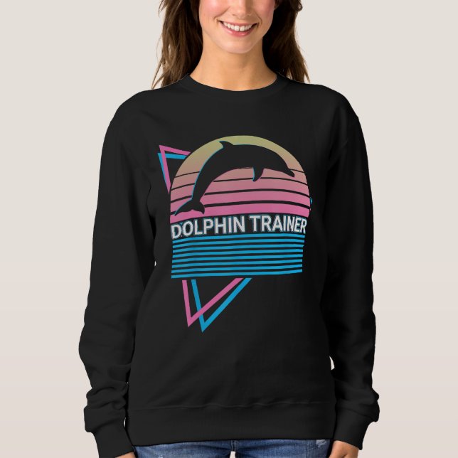 Dolphin Trainer Dolphin Trainer Retro T Shirt (Framsida)