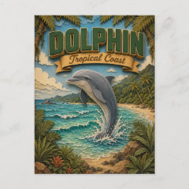 Dolphin Tropical Coast POPCUT Vykort