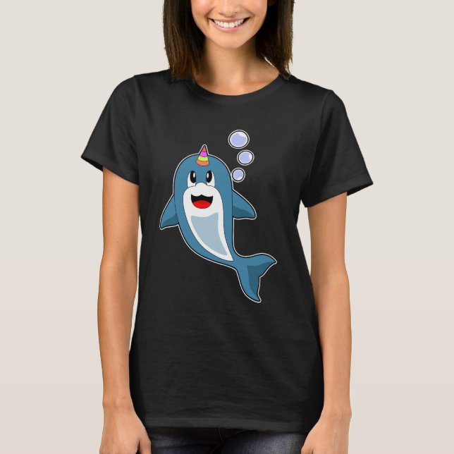 Dolphin Unicorn T Shirt (Framsida)