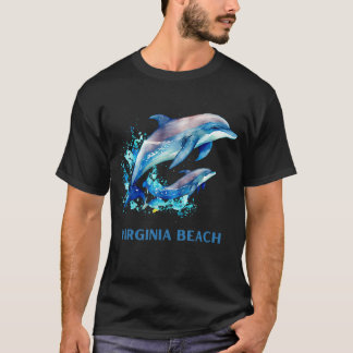 Dolphin Vacation Vintage Virginia Beach Beach Dest T Shirt