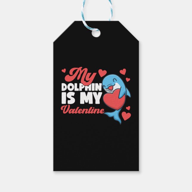 Dolphin Valentines day My Dolphin Presentetikett (Framsidan)
