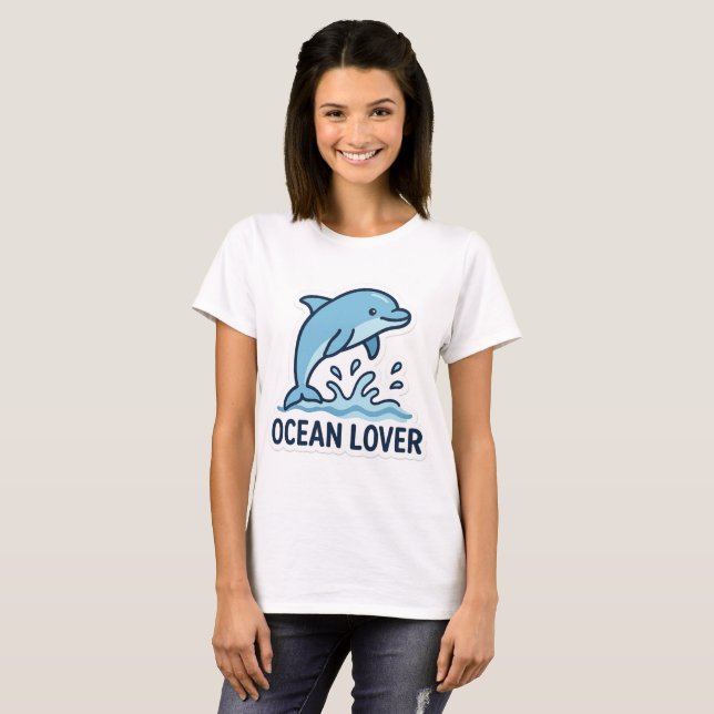 Dolphin Vibes T Shirt (Hel framsida)