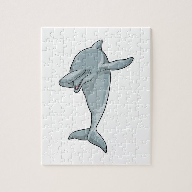 Dolphin vid Hip hop Dance Dab Pussel (Vertikal)