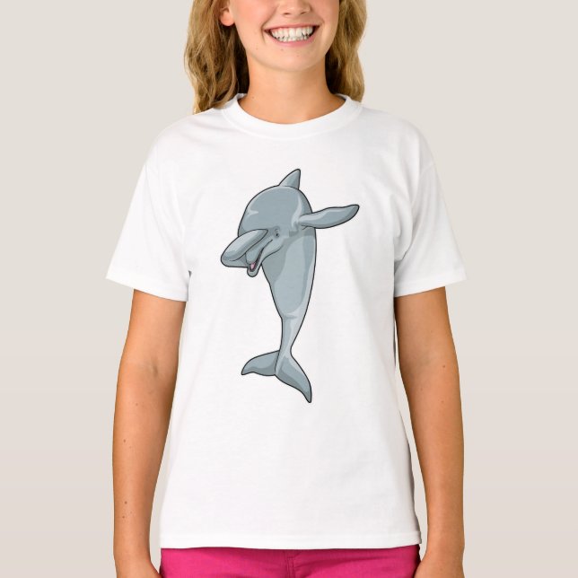 Dolphin vid Hip hop Dance Dab T Shirt (Framsida)