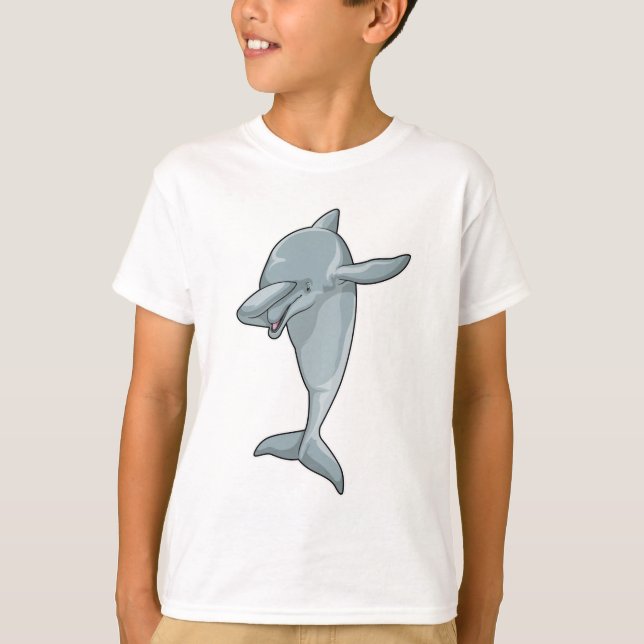 Dolphin vid Hip hop Dance Dab T Shirt (Framsida)