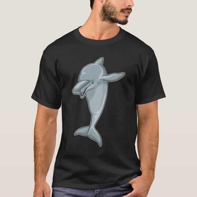 Dolphin vid Hip hop Dance Dab T Shirt (Framsida)
