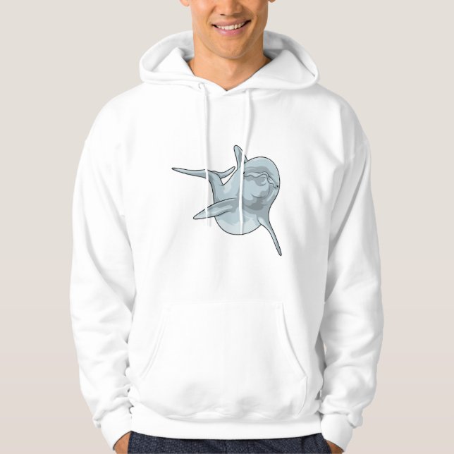 Dolphin vid Swimming Hoodie (Framsida)