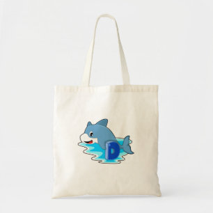 Dolphin vid Swimming med Brev Tygkasse