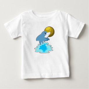 Dolphin vid Swimming med Måne T Shirt