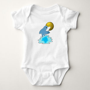 Dolphin vid Swimming med Måne T Shirt