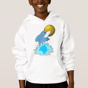 Dolphin vid Swimming med Måne T Shirt