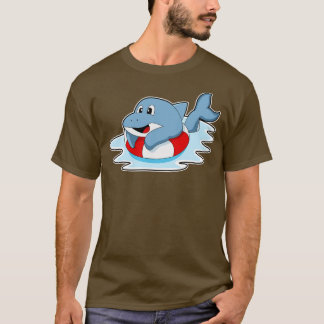Dolphin vid Swimming med Simma ring T Shirt