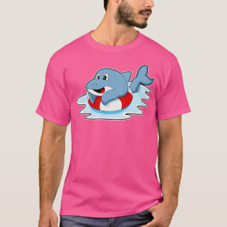 Dolphin vid Swimming med Simma ring T Shirt