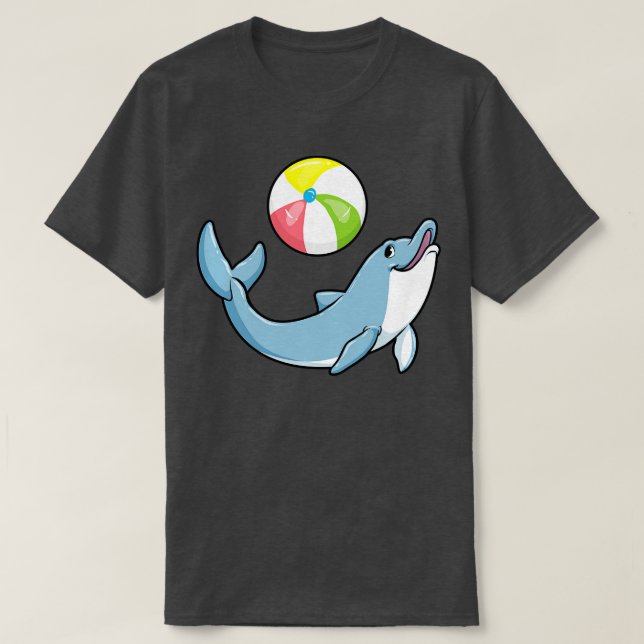 Dolphin vid Swimming med Vatten polo T Shirt (Design framsida)