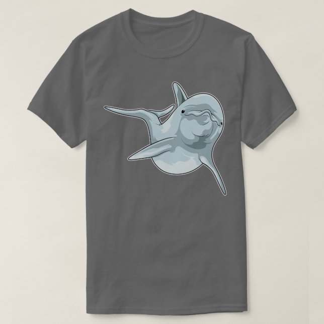 Dolphin vid Swimming T Shirt (Design framsida)