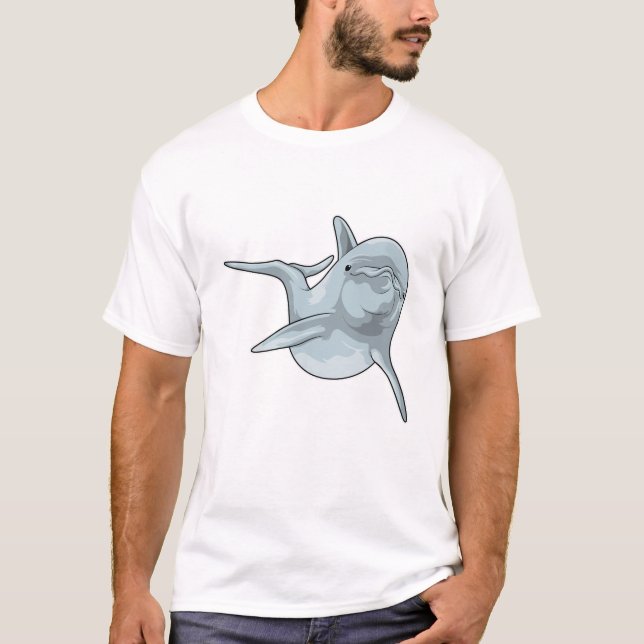 Dolphin vid Swimming T Shirt (Framsida)