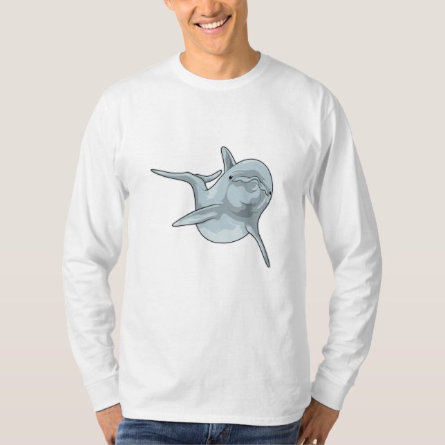 Dolphin vid Swimming T Shirt (Framsida)