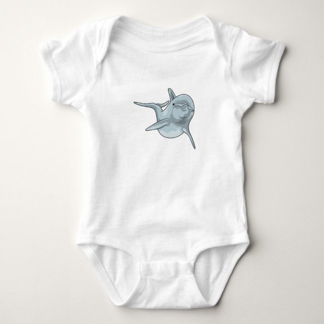 Dolphin vid Swimming T Shirt (Framsida)