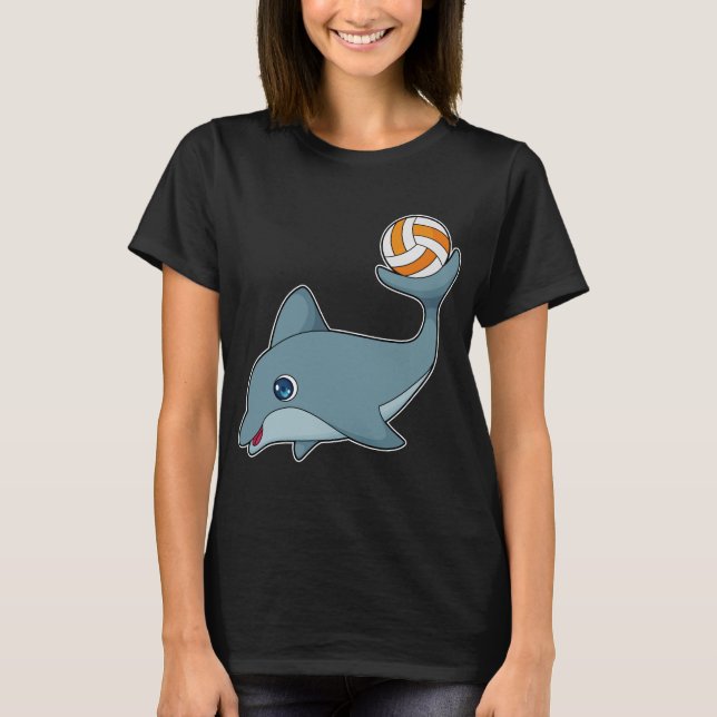 Dolphin Volleyball Player Volleyball T Shirt (Framsida)