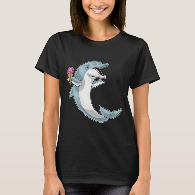 Dolphin Waffle glass T Shirt (Framsida)