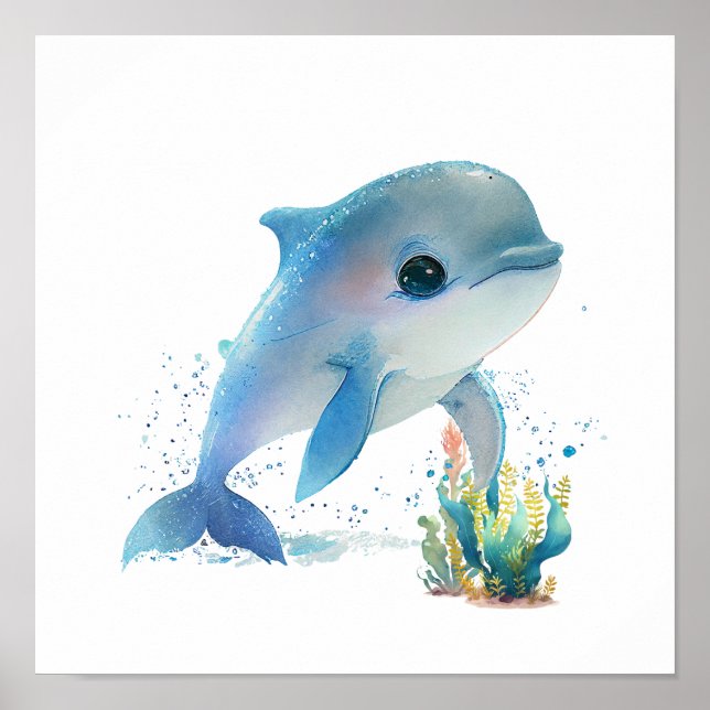 Dolphin Wall Art Poster (Framsidan)
