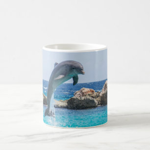 Dolphin White Coffee Mugg