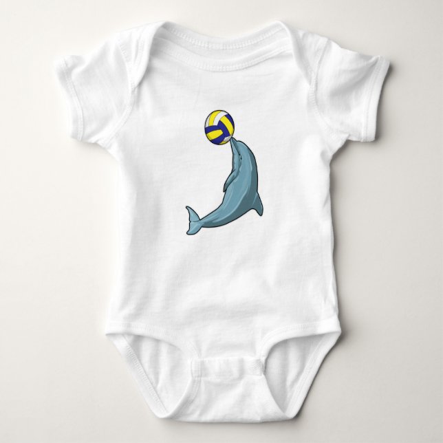 Dolphin with Volleyball T Shirt (Framsida)