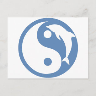Dolphin Yin Yang Vykort
