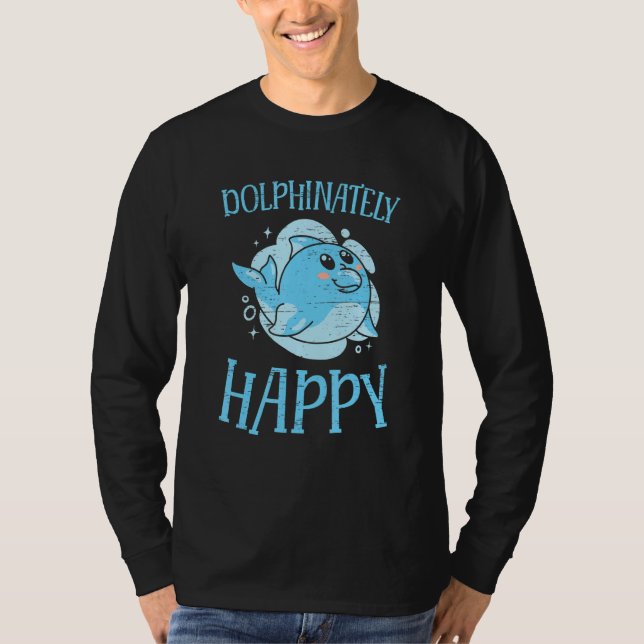 Dolphinately Happy Marine Animal Sea Diver T Shirt (Framsida)