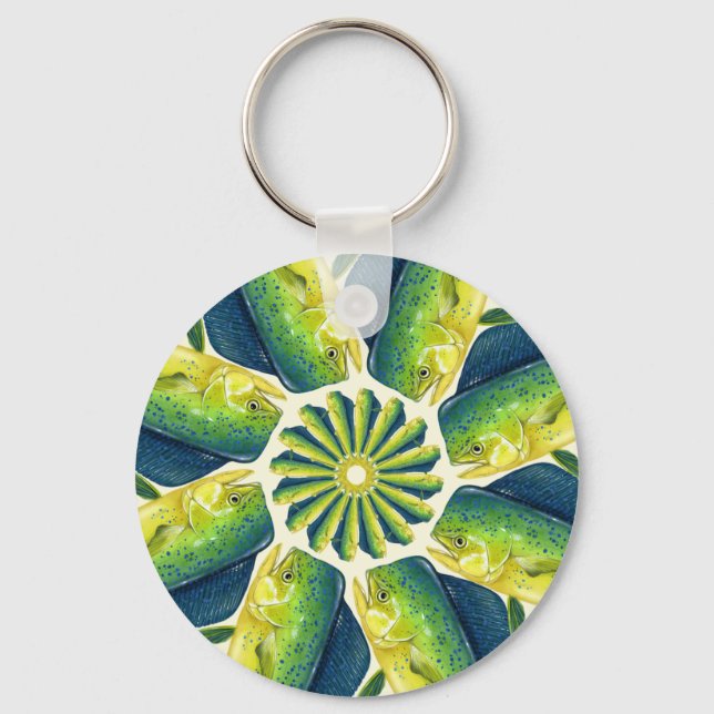Dolphinfish (Mah Mahi) Keychain Nyckelring (Framsida)